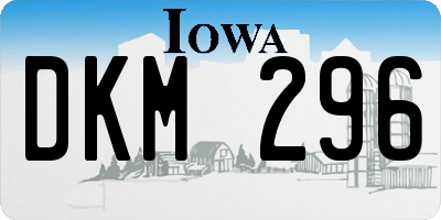 IA license plate DKM296