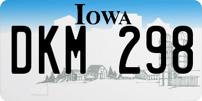 IA license plate DKM298