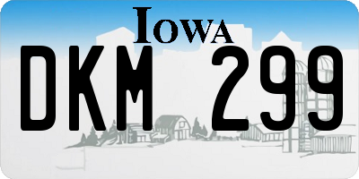 IA license plate DKM299