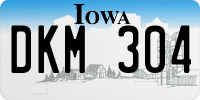 IA license plate DKM304