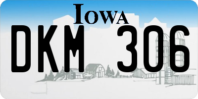 IA license plate DKM306