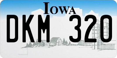 IA license plate DKM320