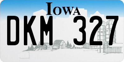 IA license plate DKM327