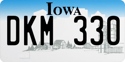 IA license plate DKM330