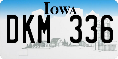 IA license plate DKM336