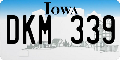 IA license plate DKM339