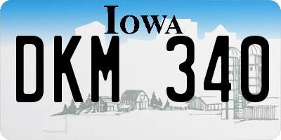 IA license plate DKM340