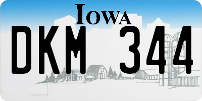 IA license plate DKM344