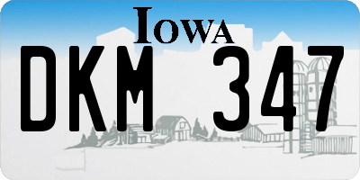 IA license plate DKM347