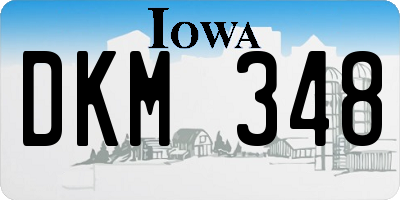 IA license plate DKM348