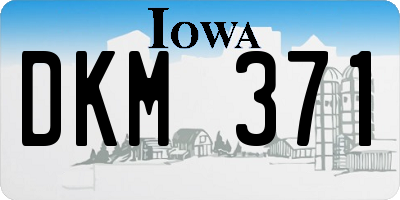 IA license plate DKM371