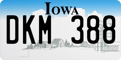 IA license plate DKM388