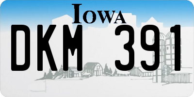 IA license plate DKM391