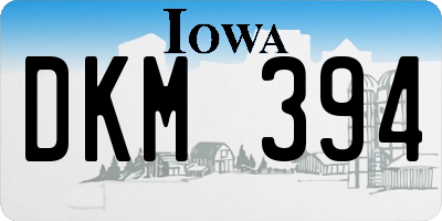 IA license plate DKM394