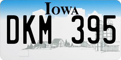 IA license plate DKM395