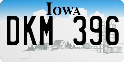 IA license plate DKM396