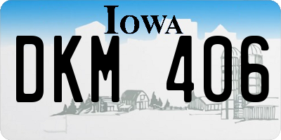 IA license plate DKM406