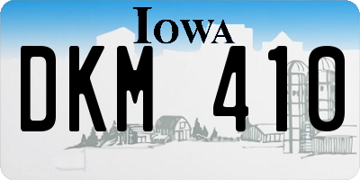 IA license plate DKM410