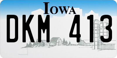IA license plate DKM413