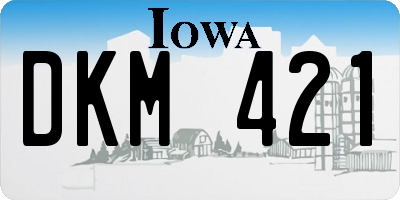 IA license plate DKM421