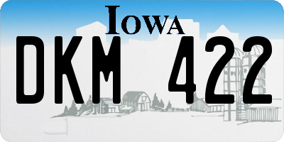 IA license plate DKM422