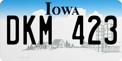 IA license plate DKM423