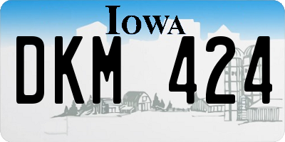 IA license plate DKM424
