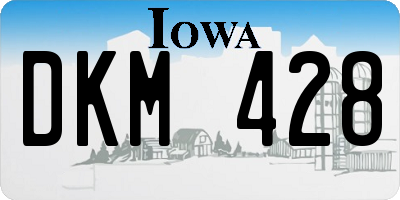 IA license plate DKM428