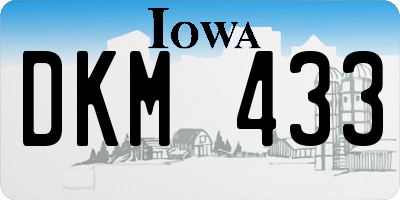 IA license plate DKM433