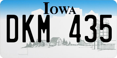 IA license plate DKM435