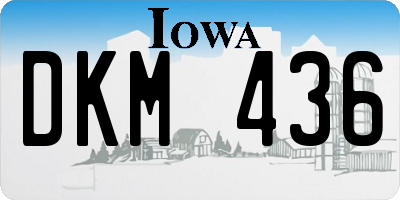 IA license plate DKM436