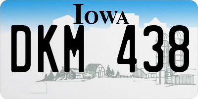 IA license plate DKM438