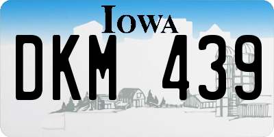 IA license plate DKM439