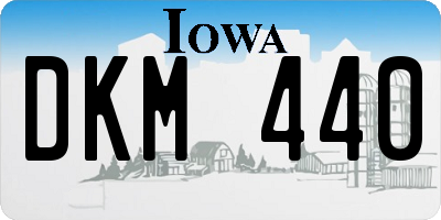 IA license plate DKM440