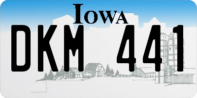 IA license plate DKM441