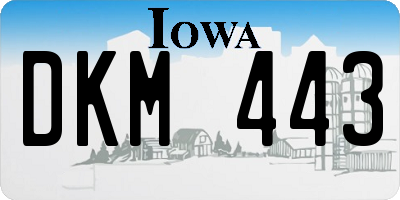 IA license plate DKM443