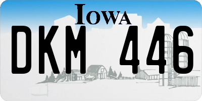 IA license plate DKM446