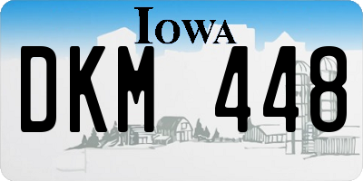 IA license plate DKM448