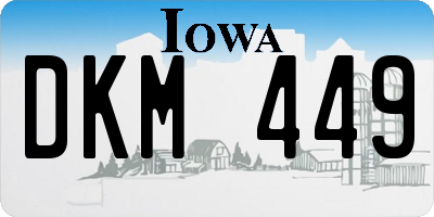 IA license plate DKM449
