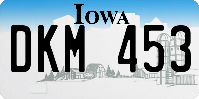 IA license plate DKM453
