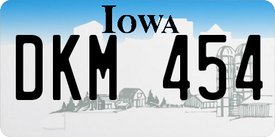 IA license plate DKM454