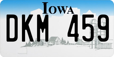 IA license plate DKM459