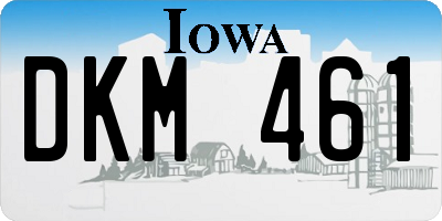 IA license plate DKM461