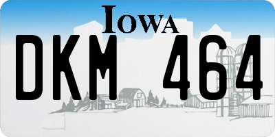 IA license plate DKM464
