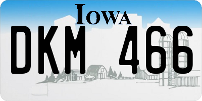 IA license plate DKM466