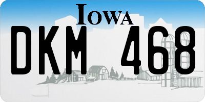 IA license plate DKM468