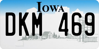 IA license plate DKM469