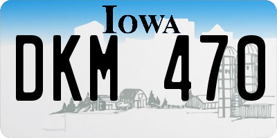 IA license plate DKM470