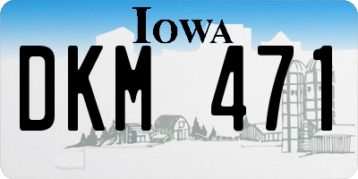 IA license plate DKM471