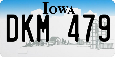 IA license plate DKM479